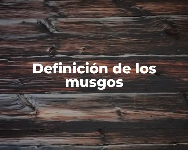 Definición de los musgos