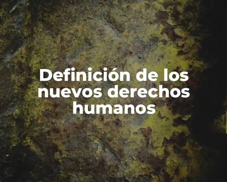 Definición de los nuevos derechos humanos