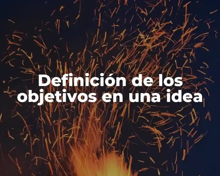 Definición de los objetivos en una idea