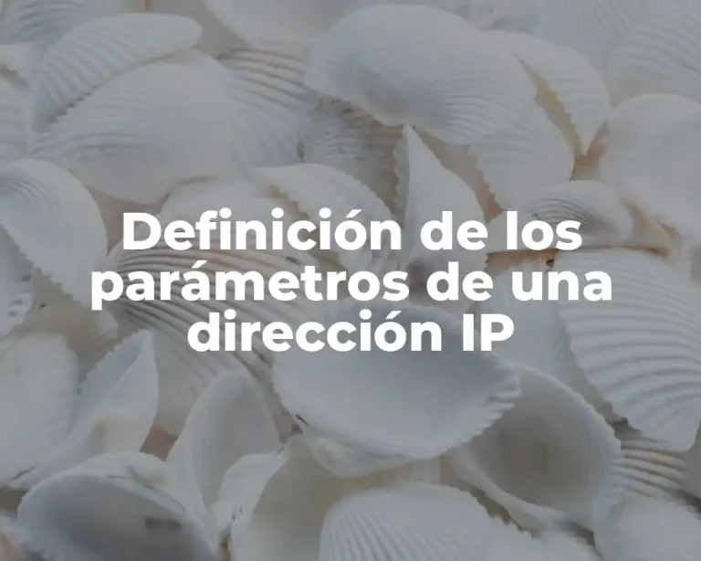 Definición de los parámetros de una dirección IP