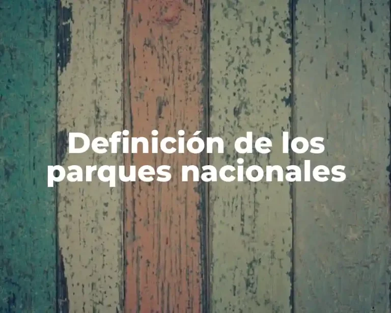 Definición de los parques nacionales