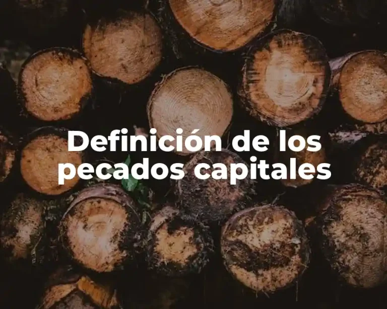 Definición de los pecados capitales