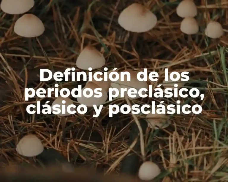 Definición de los periodos preclásico, clásico y posclásico