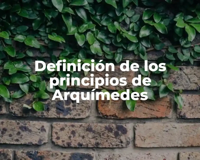 Definición de los principios de Arquímedes