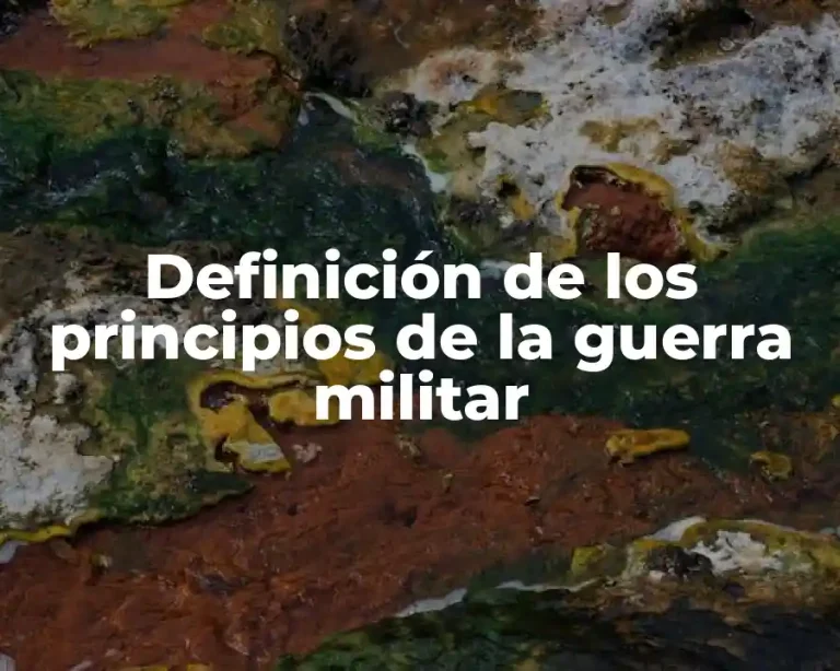 Definición de los principios de la guerra militar