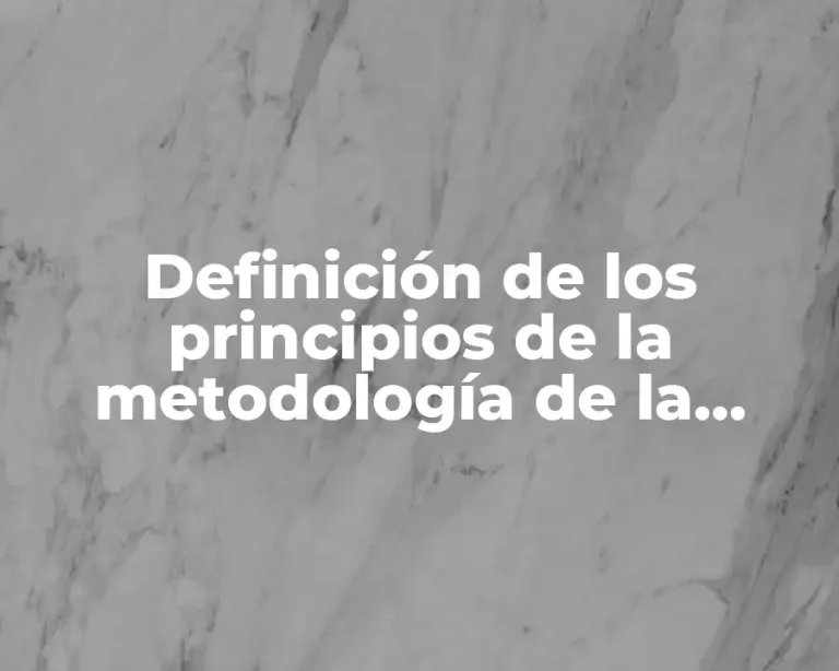 Definición de los principios de la metodología de la geografía