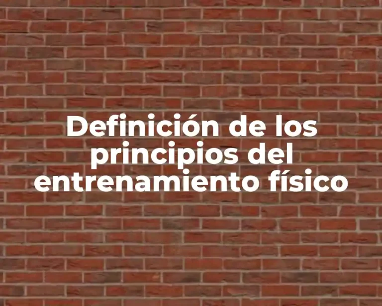 Definición de los principios del entrenamiento físico