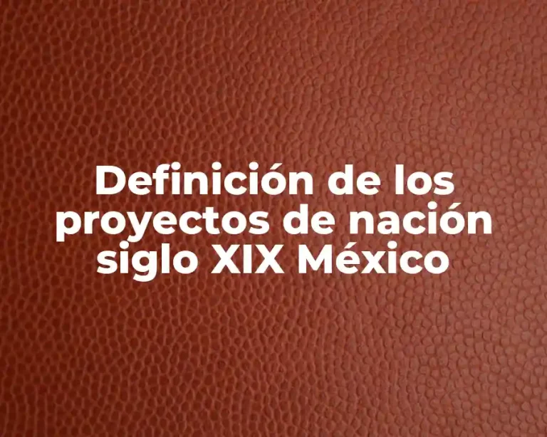 Definición de los proyectos de nación siglo XIX México