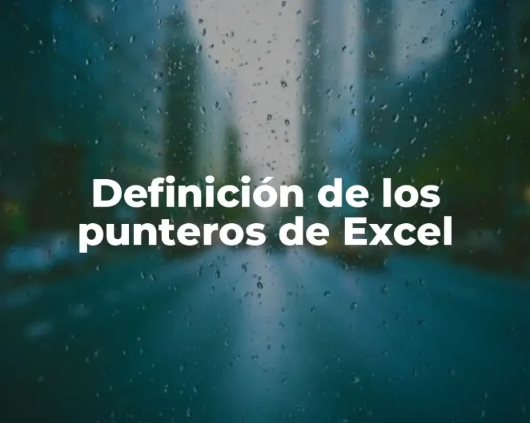 Definición de los punteros de Excel