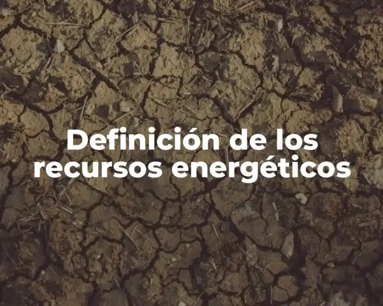 Definición de los recursos energéticos