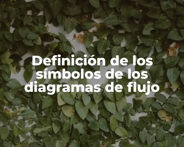 Definición de los símbolos de los diagramas de flujo