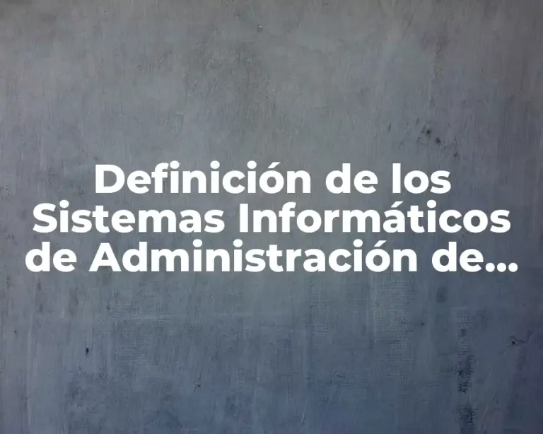 Definición de los Sistemas Informáticos de Administración de Almacenes