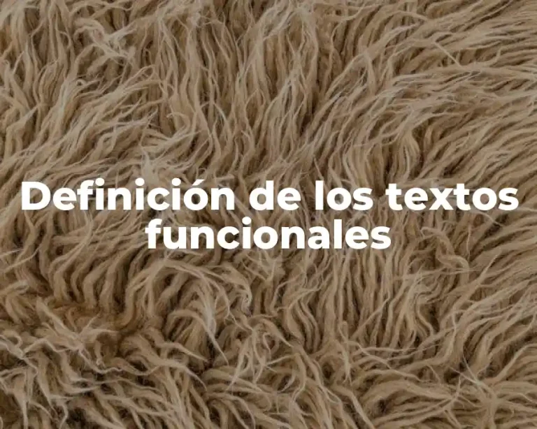 Definición de los textos funcionales