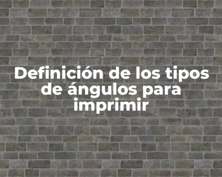 Definición de los tipos de ángulos para imprimir