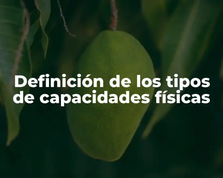 Definición de los tipos de capacidades físicas