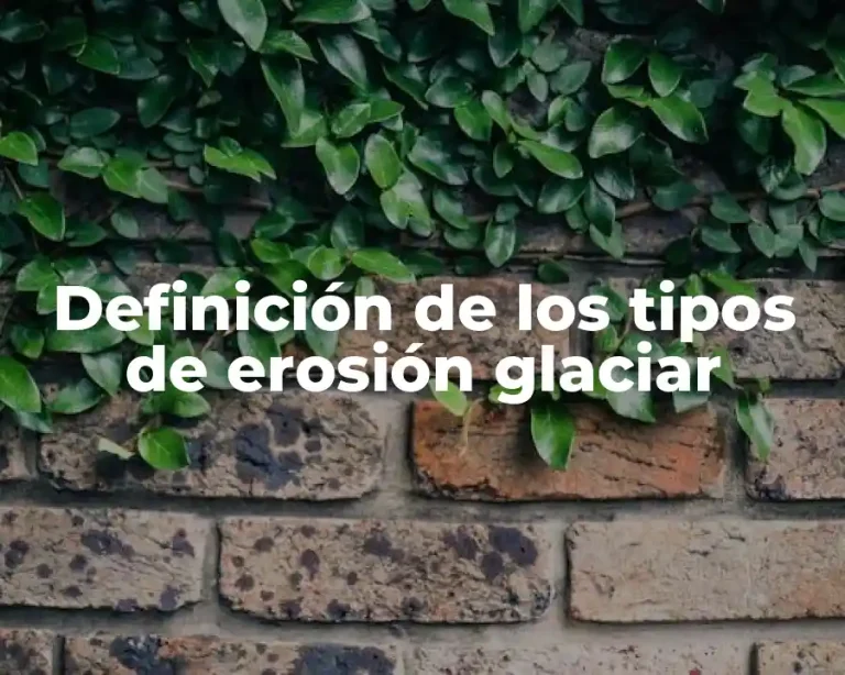 Definición de los tipos de erosión glaciar