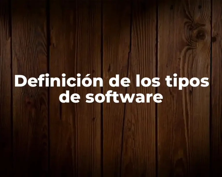 Definición de los tipos de software