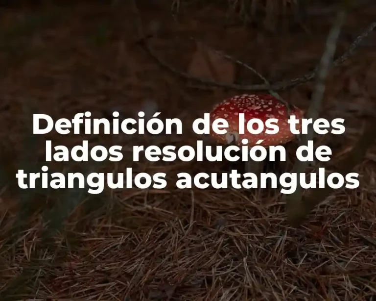 Definición de los tres lados resolución de triangulos acutangulos