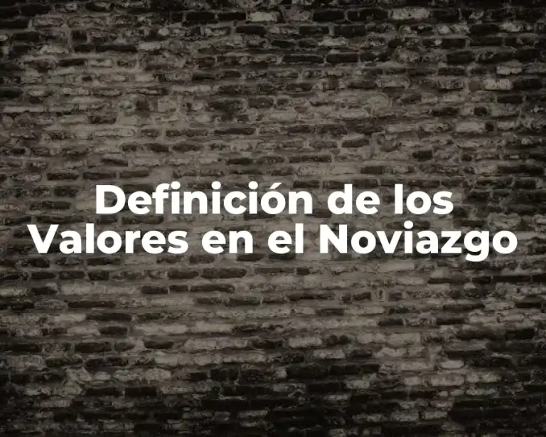 Definición de los Valores en el Noviazgo
