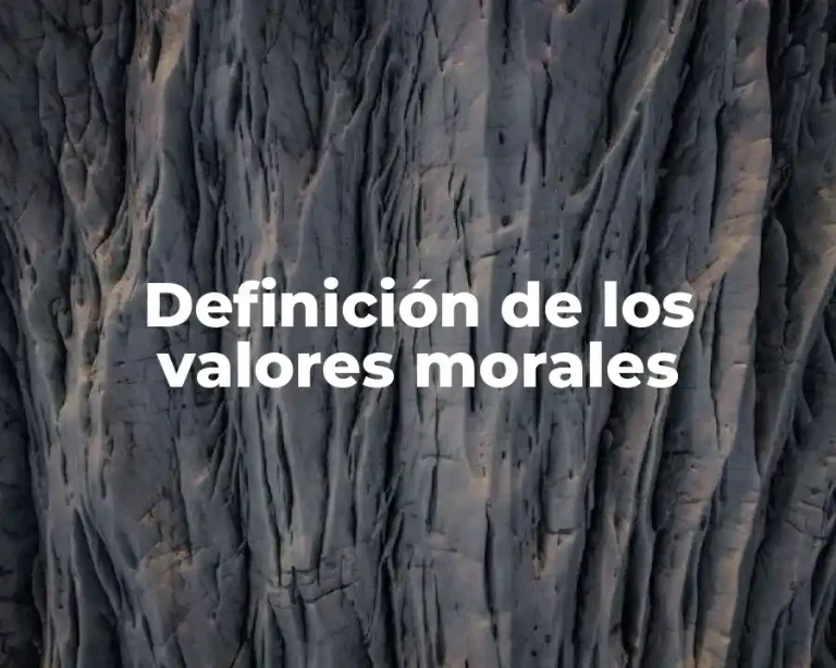 Definición de los valores morales