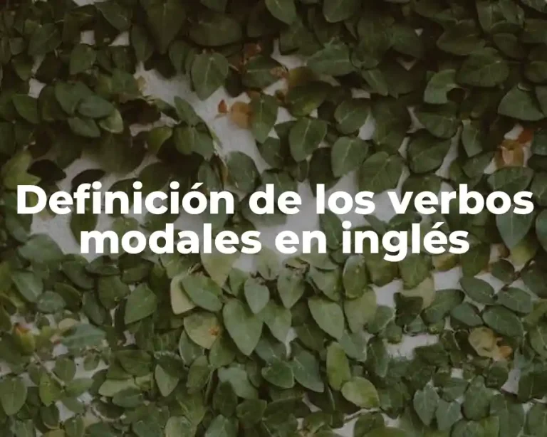 Definición de los verbos modales en inglés