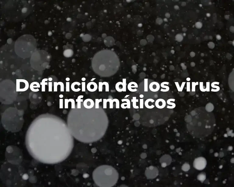 Definición de los virus informáticos