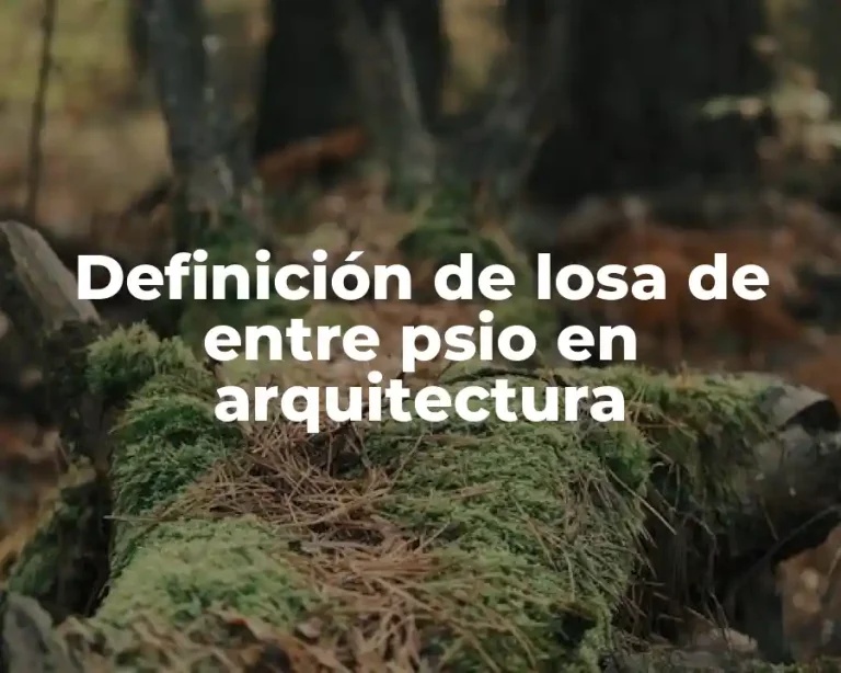 Definición de losa de entre psio en arquitectura