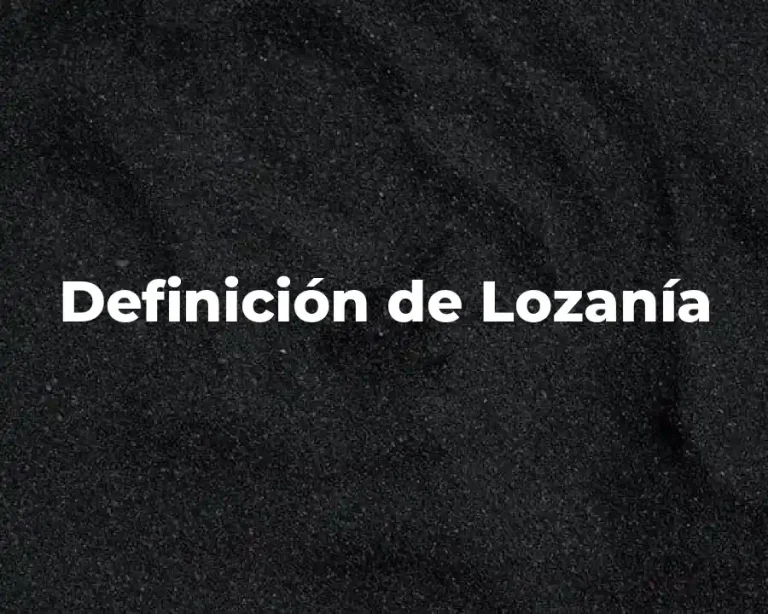 Definición de Lozanía
