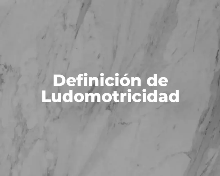 Definición de Ludomotricidad