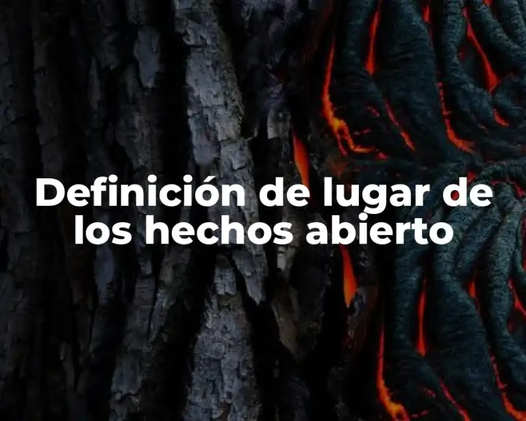 Definición de lugar de los hechos abierto