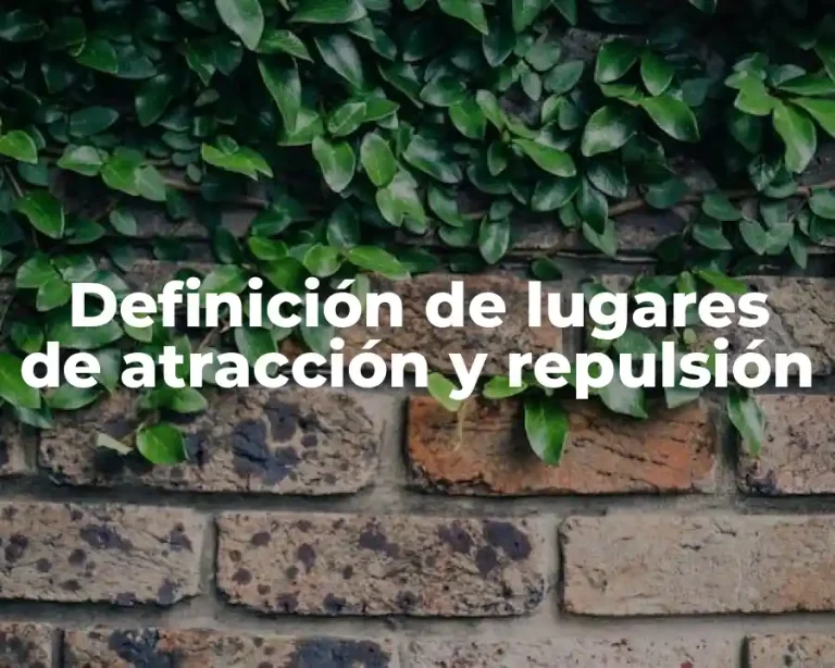 Definición de lugares de atracción y repulsión