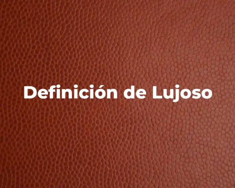 Definición de Lujoso