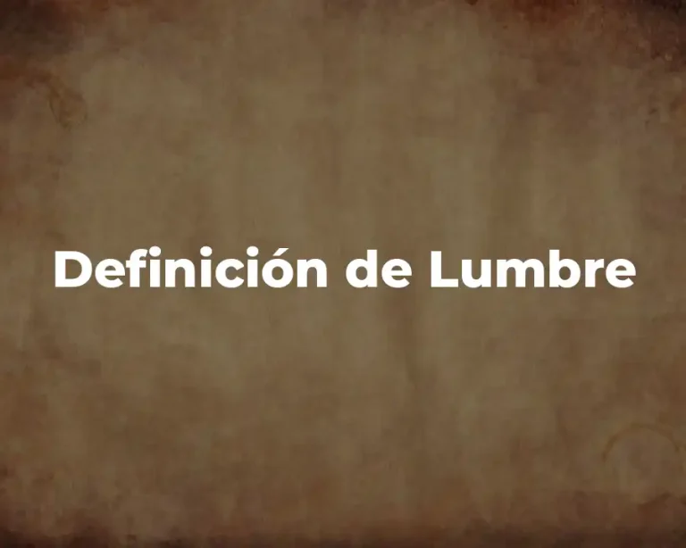 Definición de Lumbre