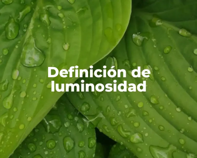 Definición de luminosidad