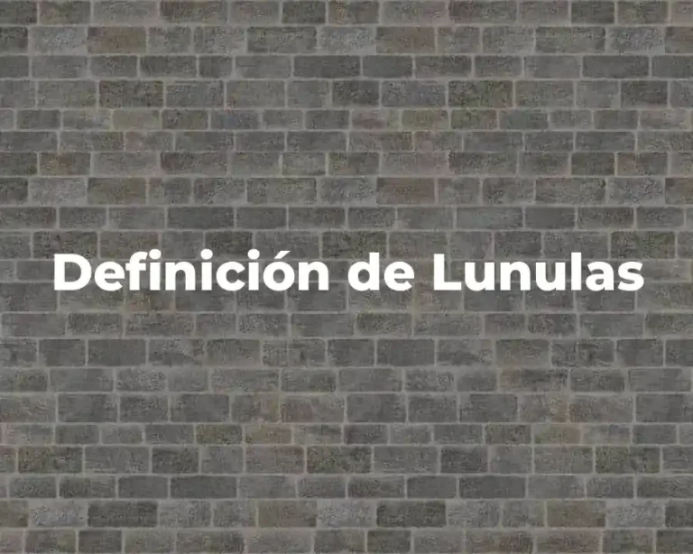 Definición de Lunulas