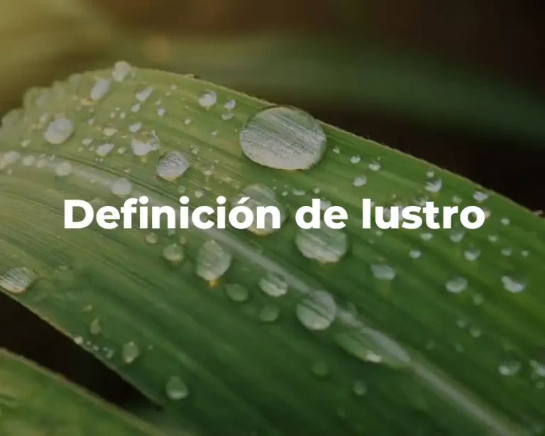 Definición de lustro