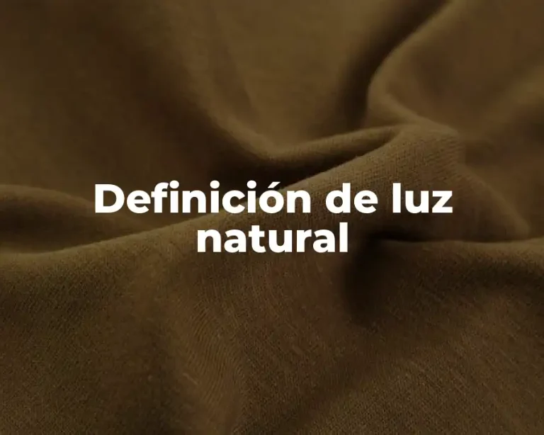 Definición de luz natural