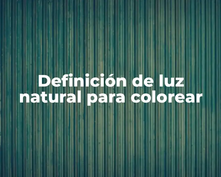 Definición de luz natural para colorear
