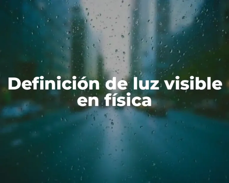 Definición de luz visible en física