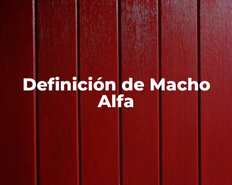 Definición de Macho Alfa
