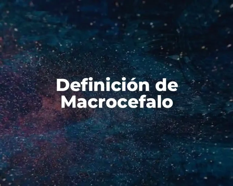 Definición de Macrocefalo