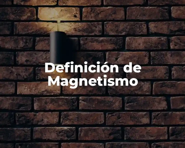 Definición de Magnetismo