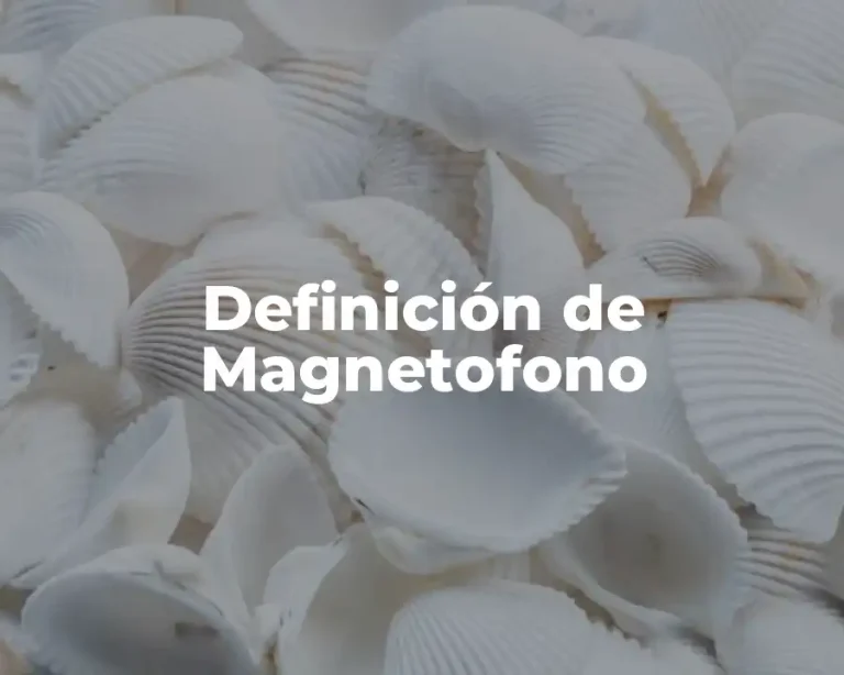 Definición de Magnetofono