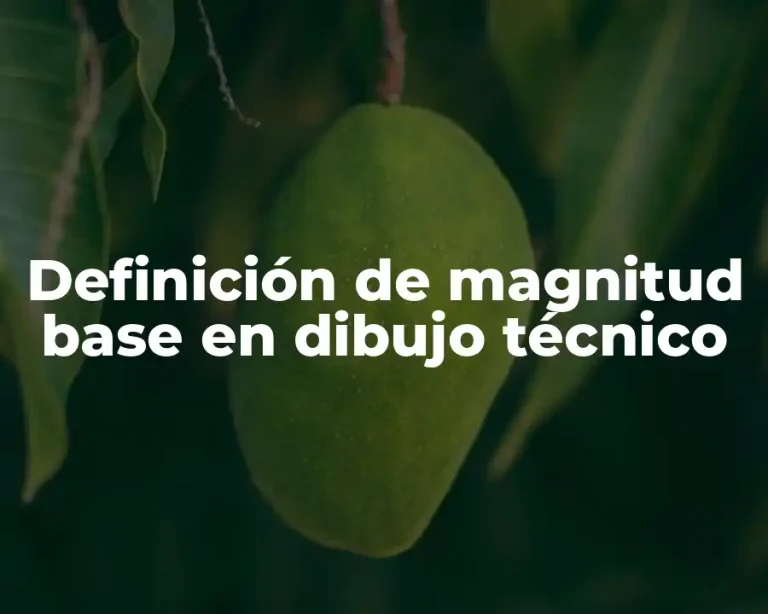 Definición de magnitud base en dibujo técnico