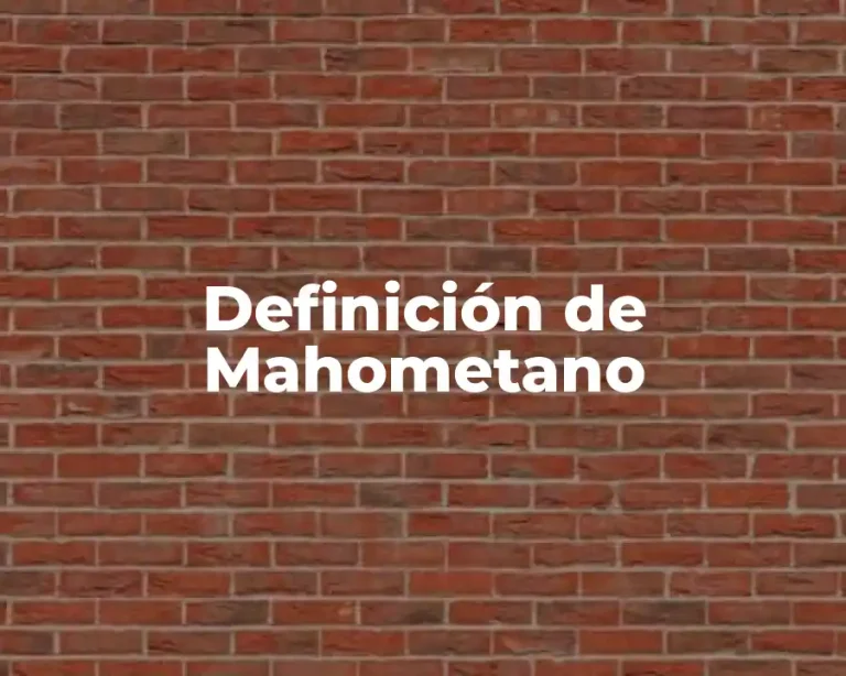 Definición de Mahometano