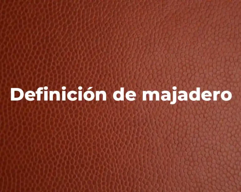 Definición de majadero