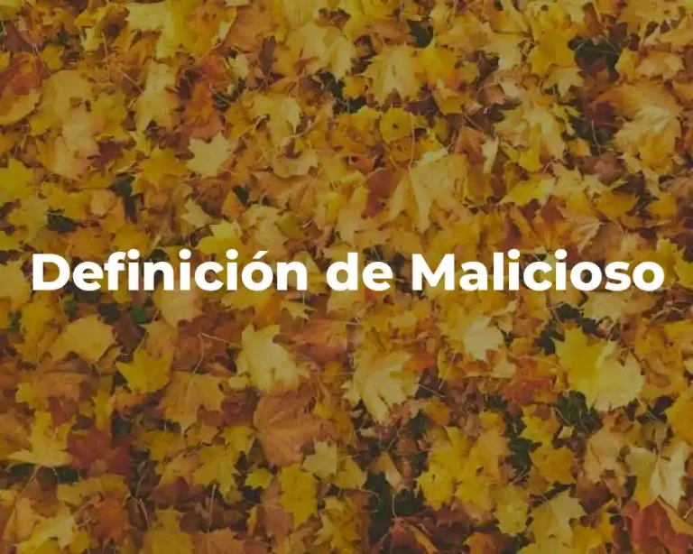 Definición de Malicioso