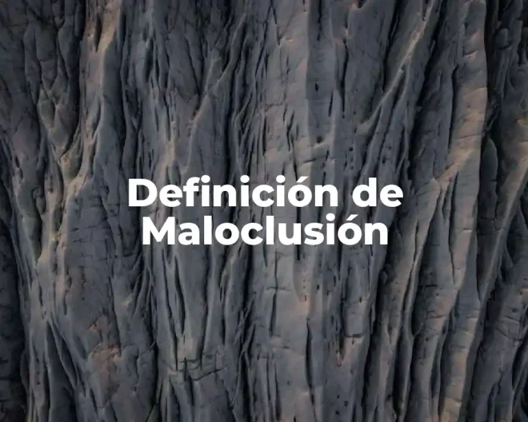 Definición de Maloclusión
