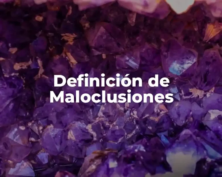 Definición de Maloclusiones