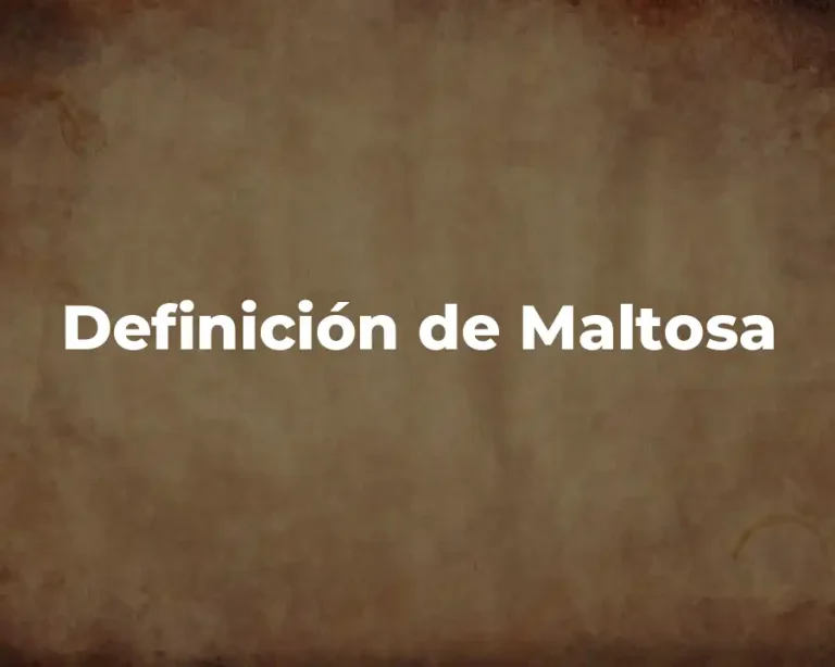Definición de Maltosa